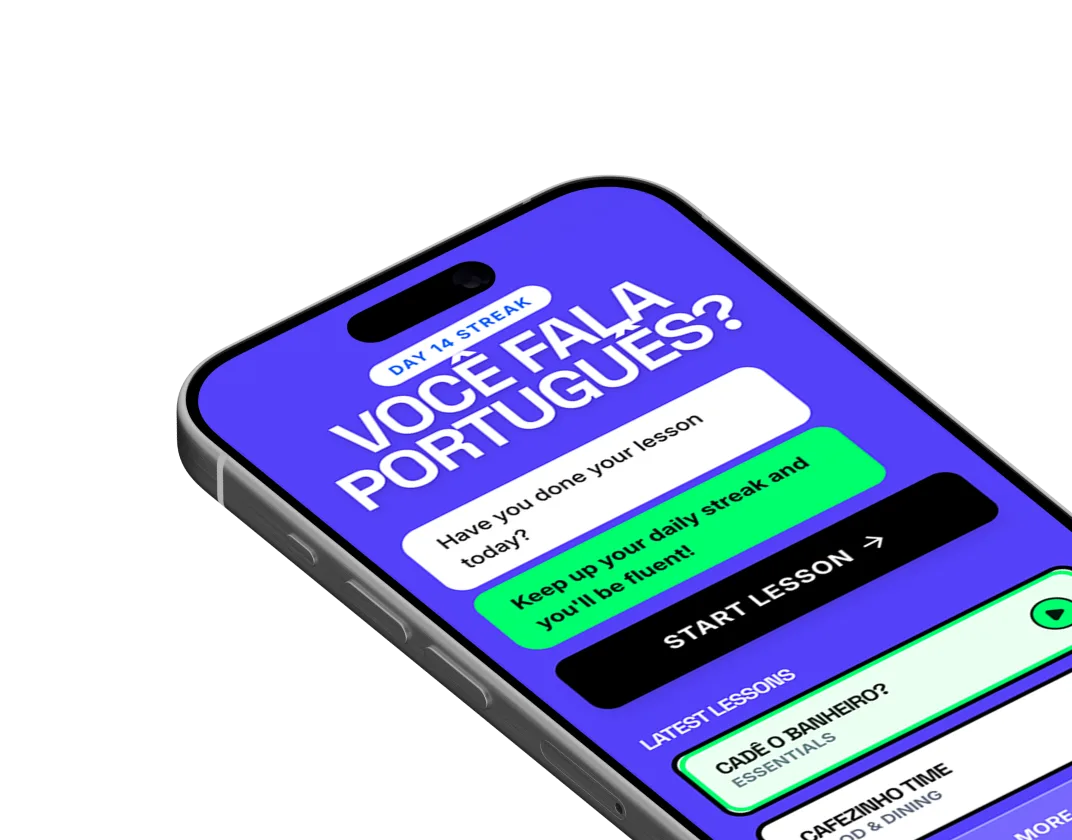 Language app lesson screen