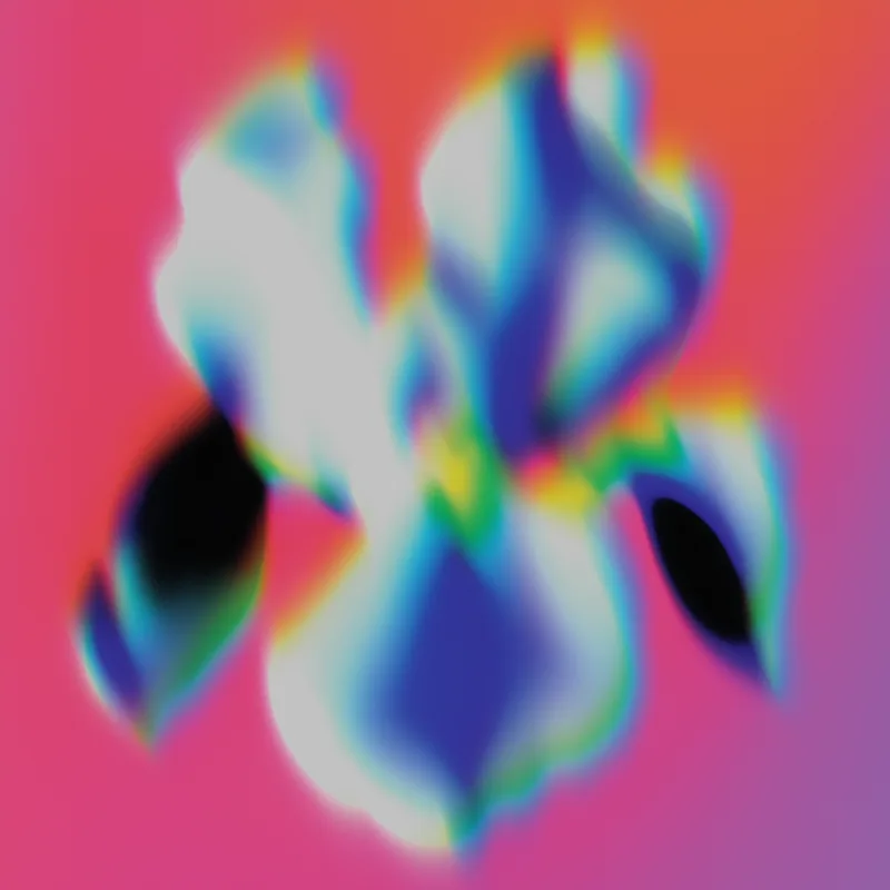 3D iris flower sculpture